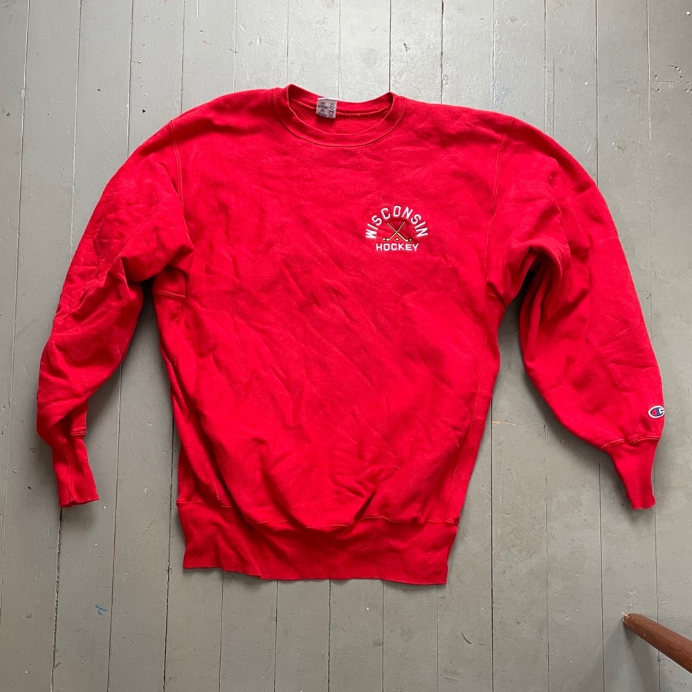 Vintage Champion Wisconsin Badgers Hockey USA Made